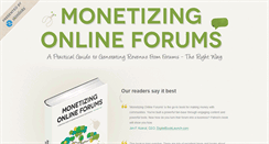 Desktop Screenshot of monetizingonlineforums.com